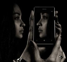 Reflejo en el móvil