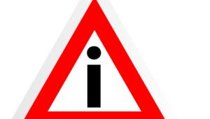 Ilustración de señal de tráfico con el signo de exclamación