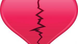 Ilustración de un corazón roto