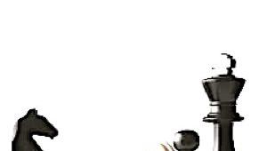 Fichas de ajedrez. Jaque mate al rey blanco