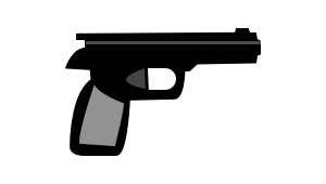 IlustraciÃ³n de una pistola sobre fondo blanco